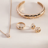 Pearl and Crystal Cuff Bracelet