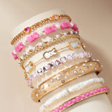 Pearl and Crystal Cuff Bracelet