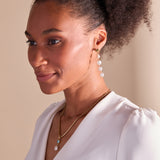 Coin Pearl Drop Pendant Necklace